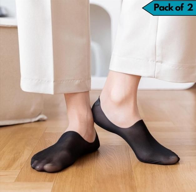 Silicone Non-slip Invisible No Show Socks(Pack Of 2)