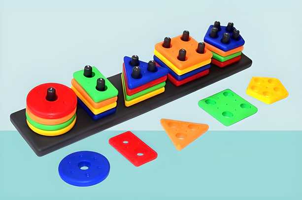 Geometric Stacker Shape Sorter Blocks